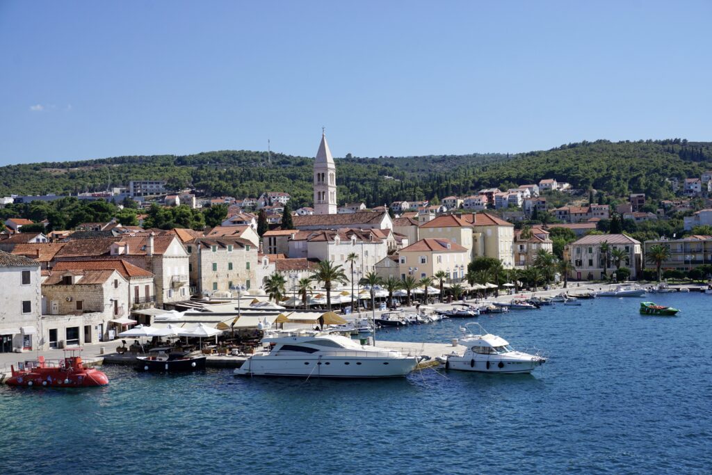 View from the ferry of Supetar